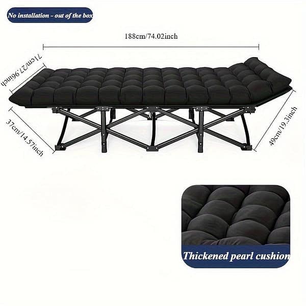 Heavy Duty Foldable Camp Cot With Storage Bag